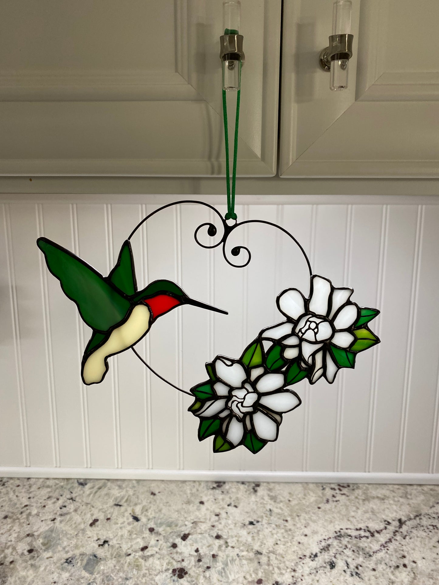 Hummingbird with Gardenias
