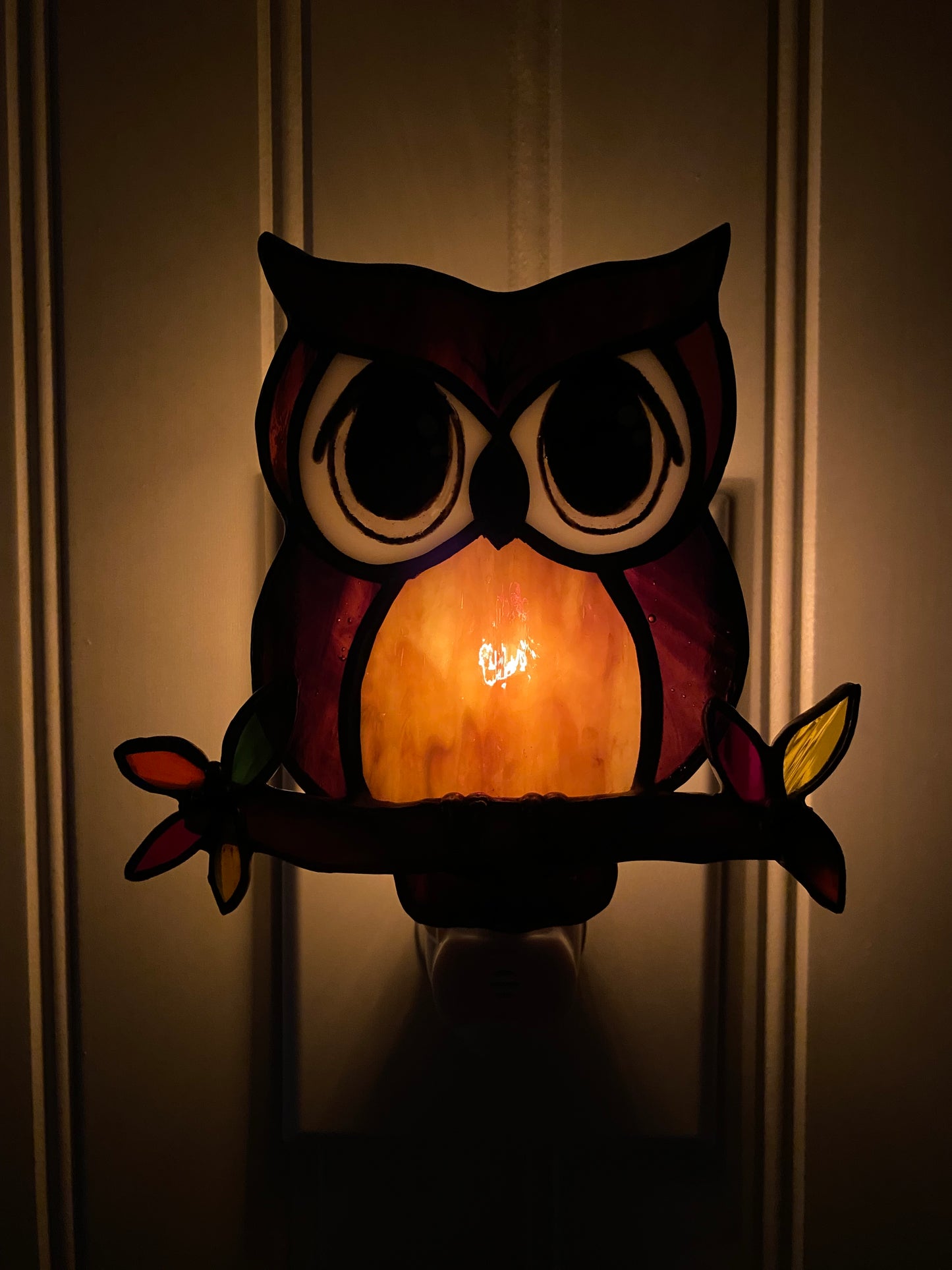 Autumn Baby Owl Night Light