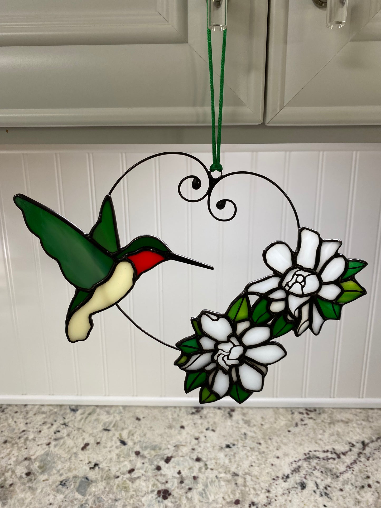 Hummingbird with Gardenias