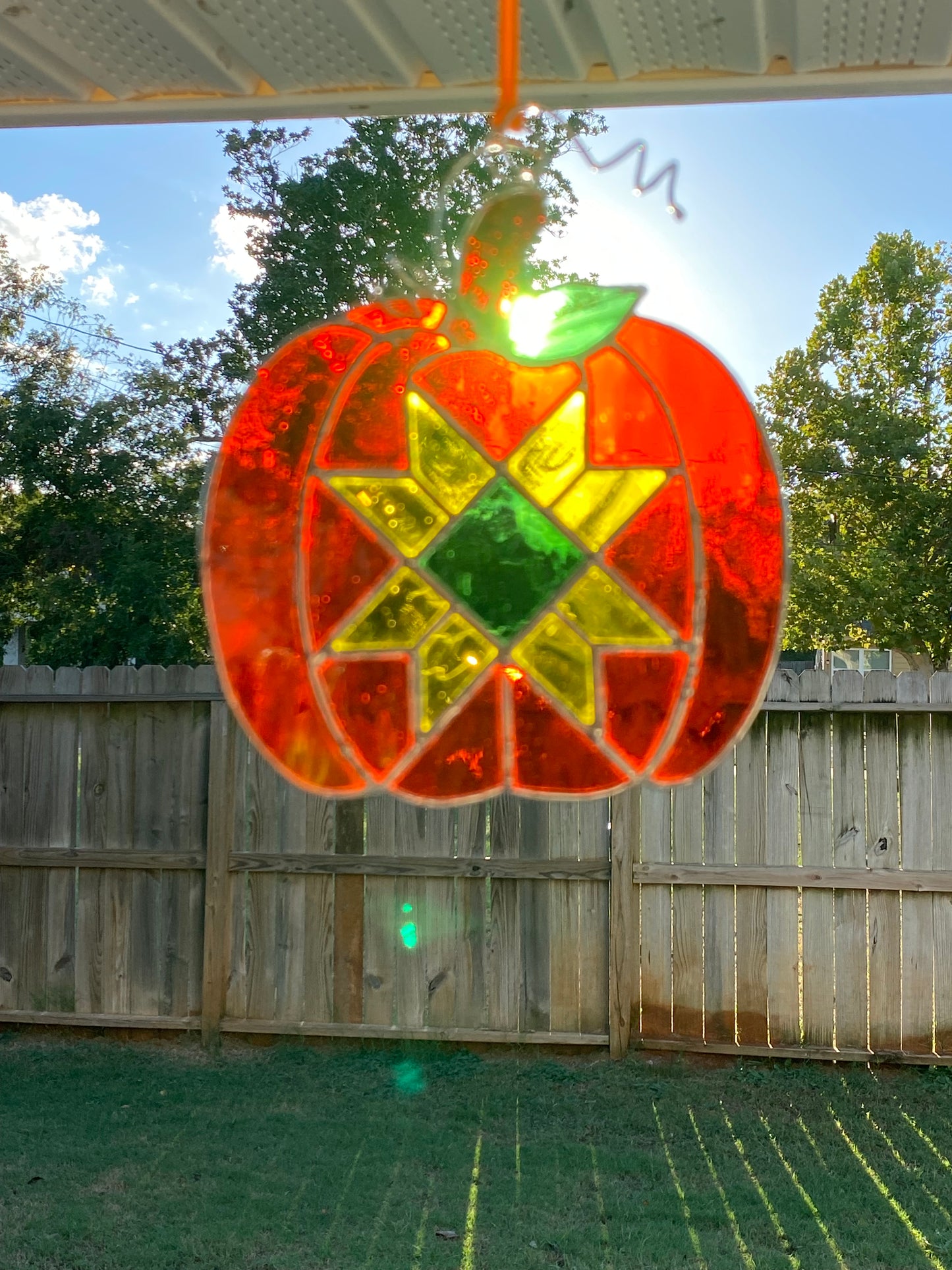 Patchwork Pumpkin with Silver Finish