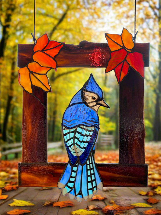 Autumn Cabin Blue Jay
