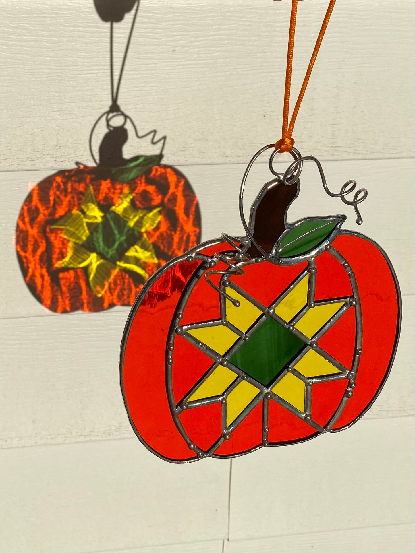 Patchwork Pumpkin with Silver Finish