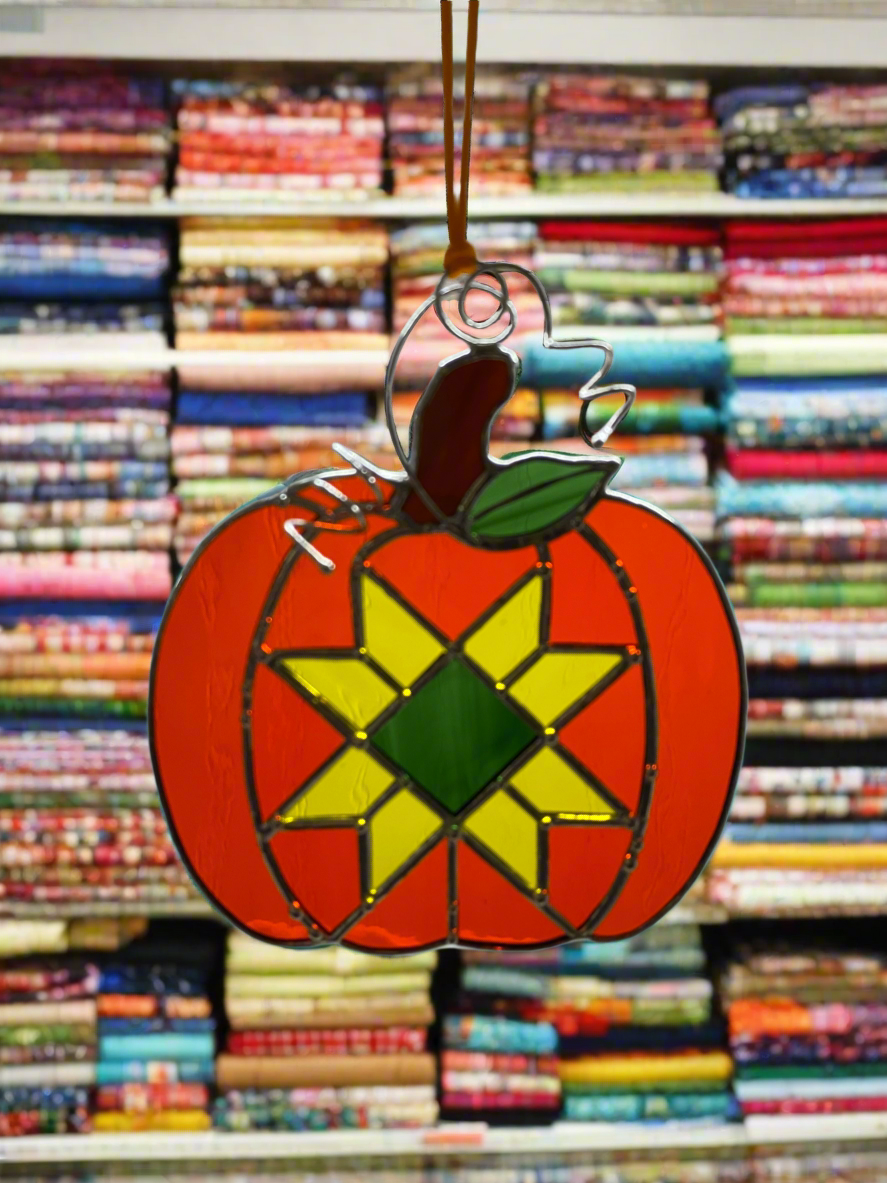 Patchwork Pumpkin with Silver Finish