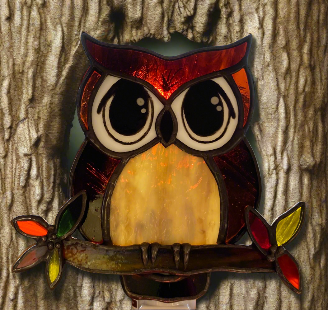 Autumn Baby Owl Night Light
