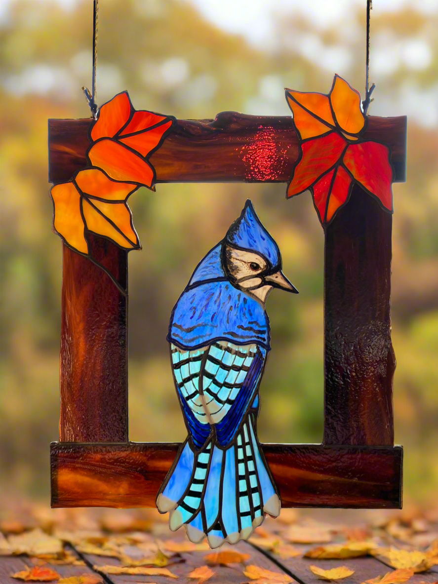 Autumn Cabin Blue Jay