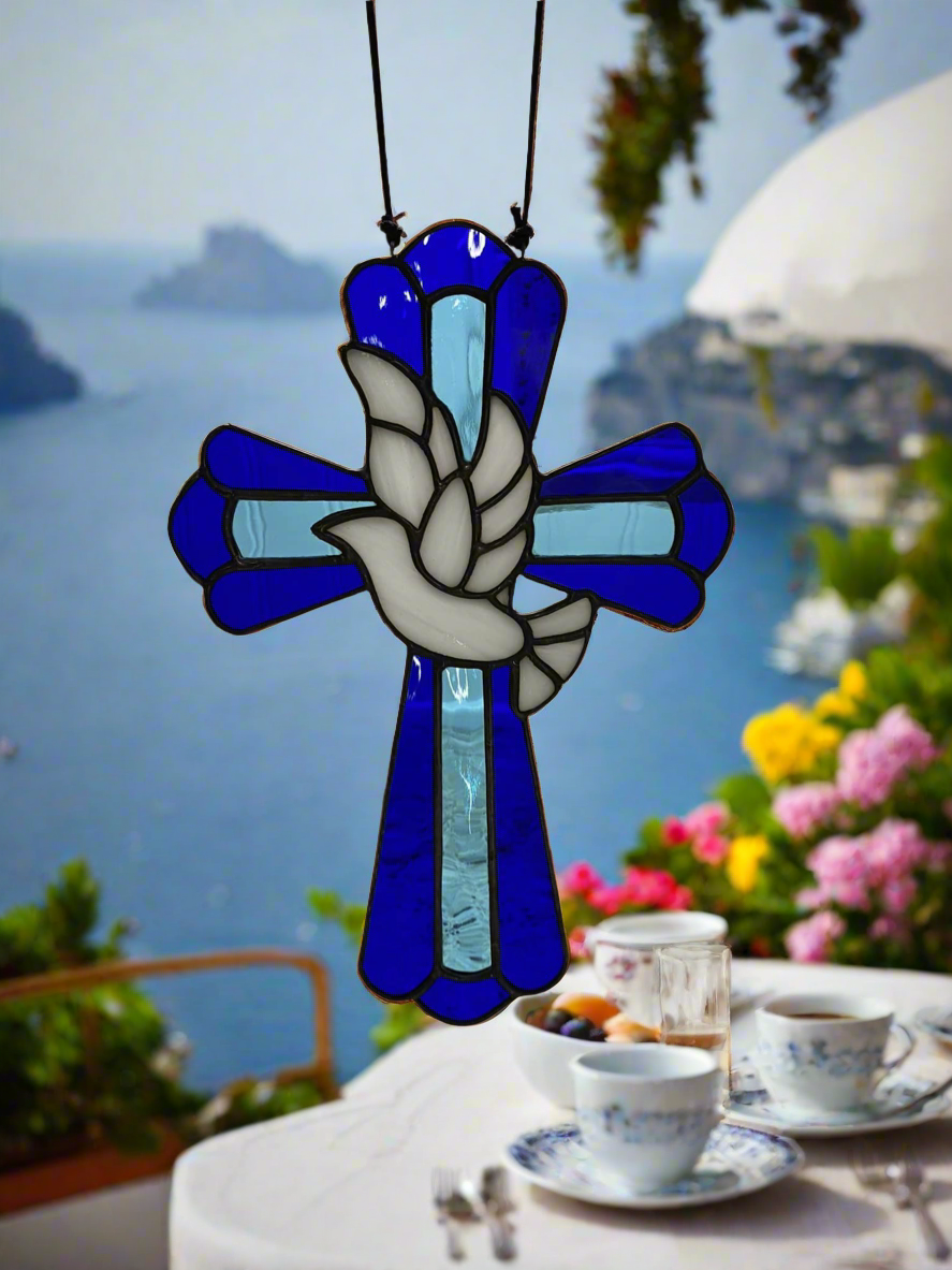 Cross and Dove Suncatcher