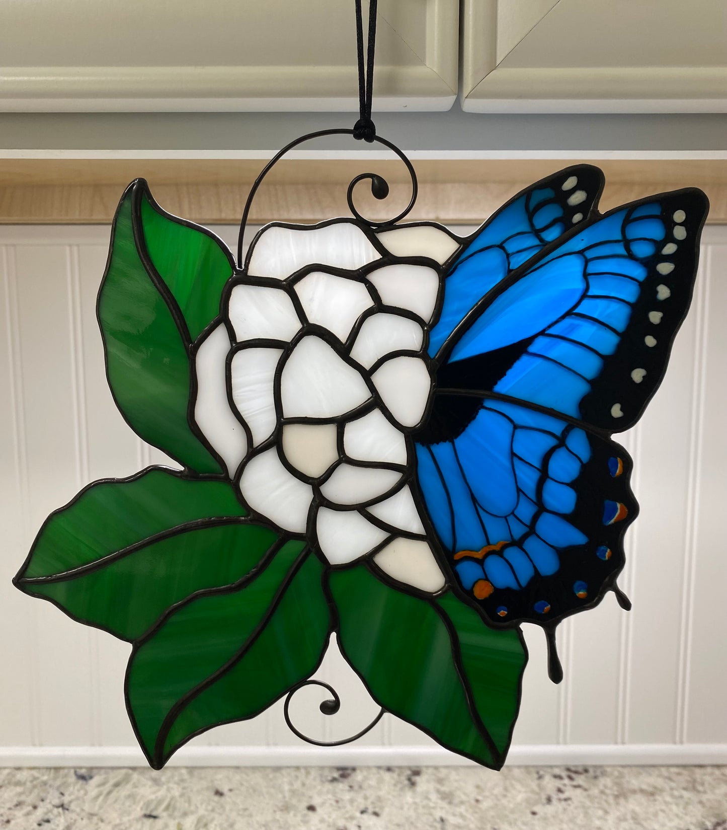 Blue Swallowtail Butterfly and Hydrangea