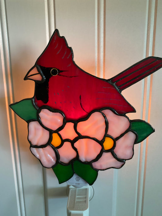 Cardinal in Blossoms Nightlight