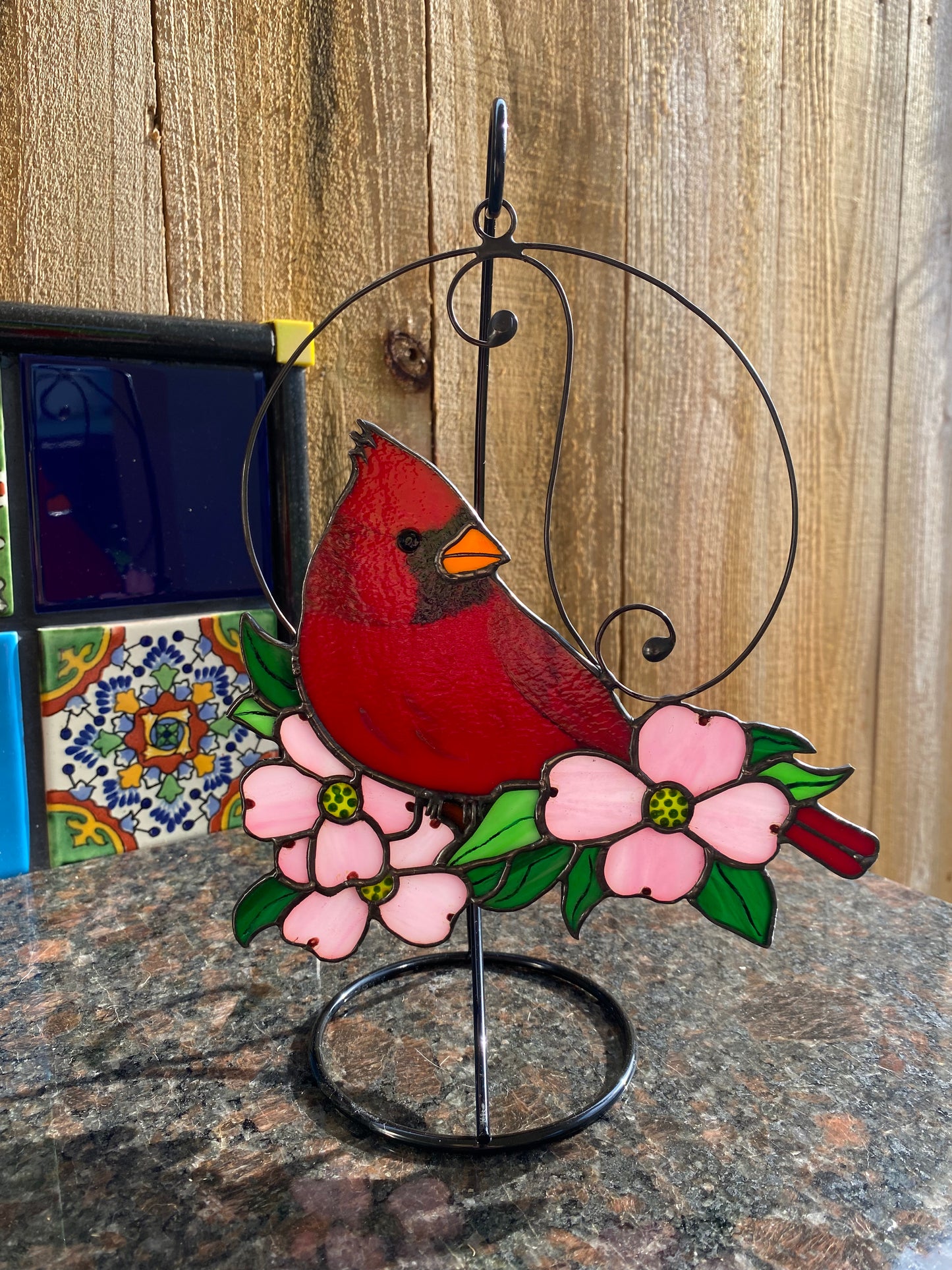 Cardinal and Dogwood Blossoms