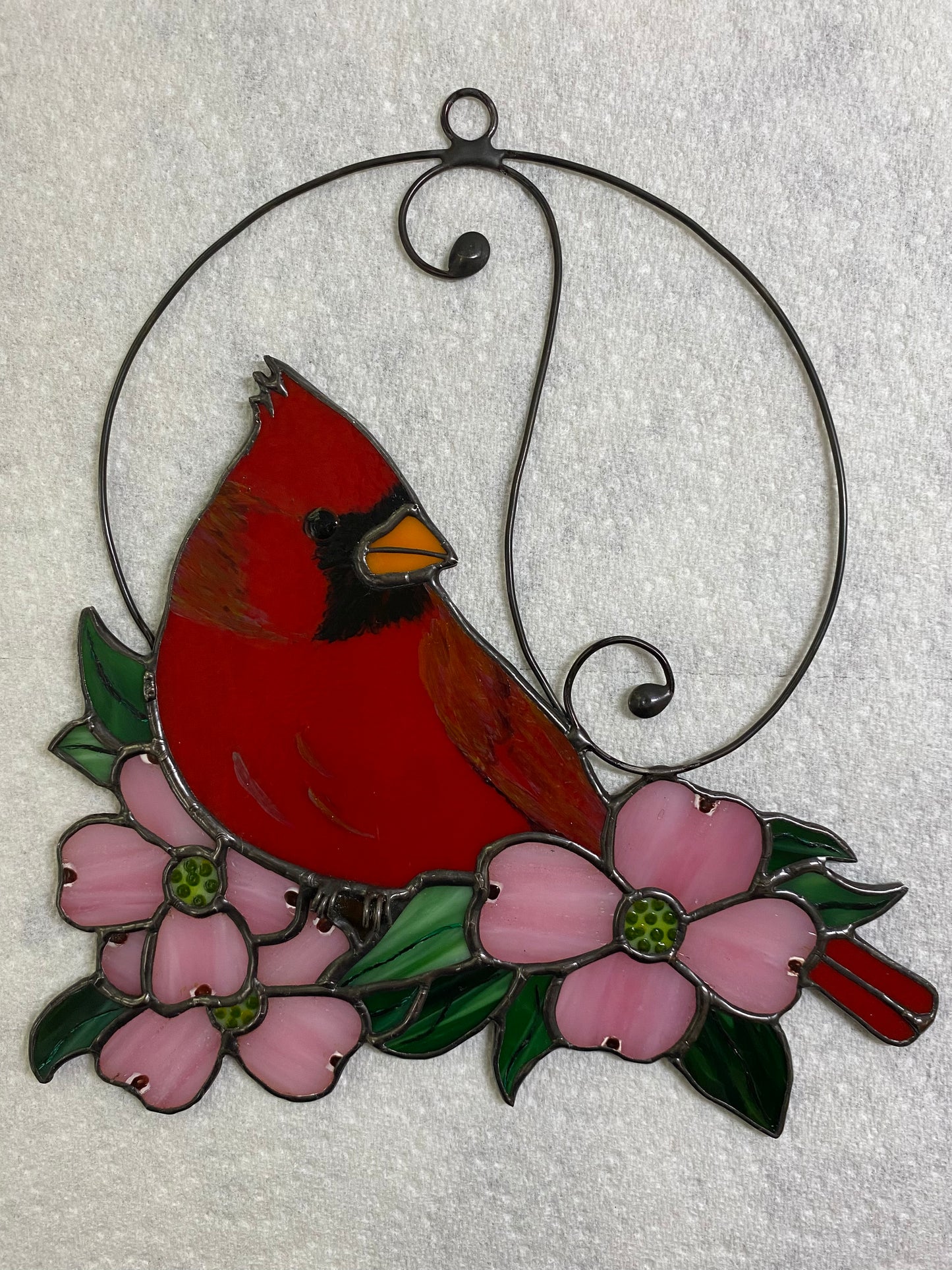 Cardinal and Dogwood Blossoms