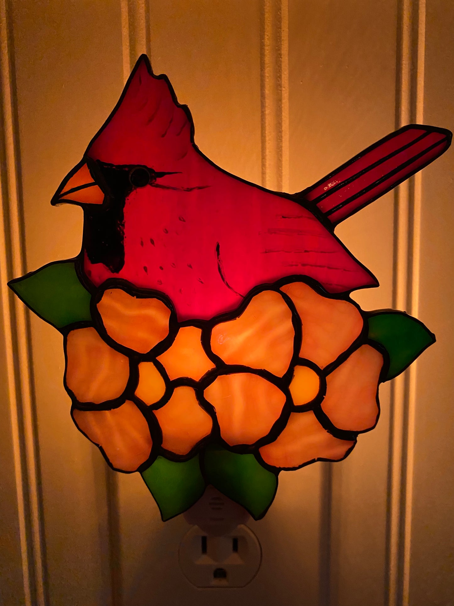 Cardinal in Blossoms Nightlight