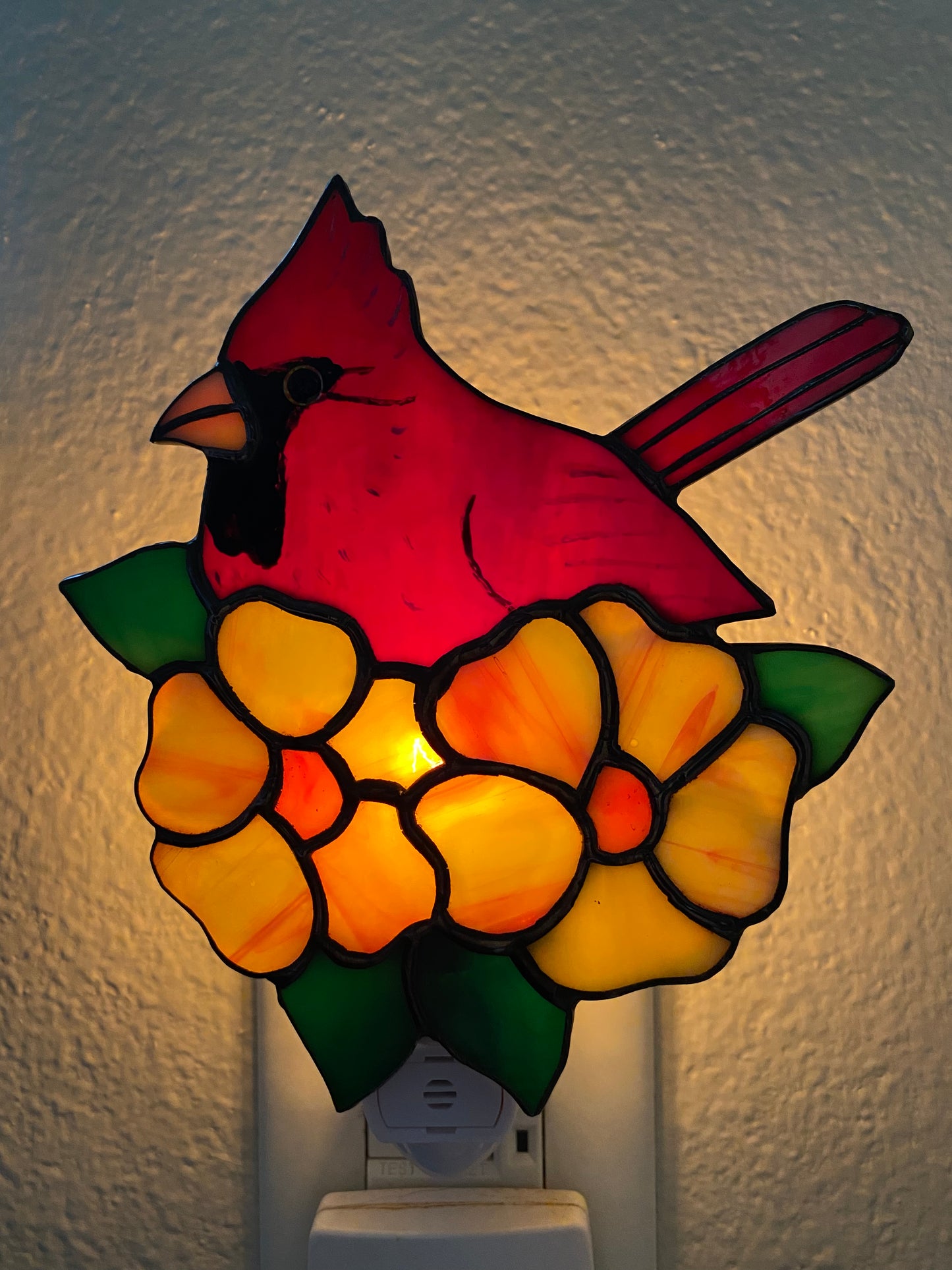 Cardinal in Blossoms Nightlight