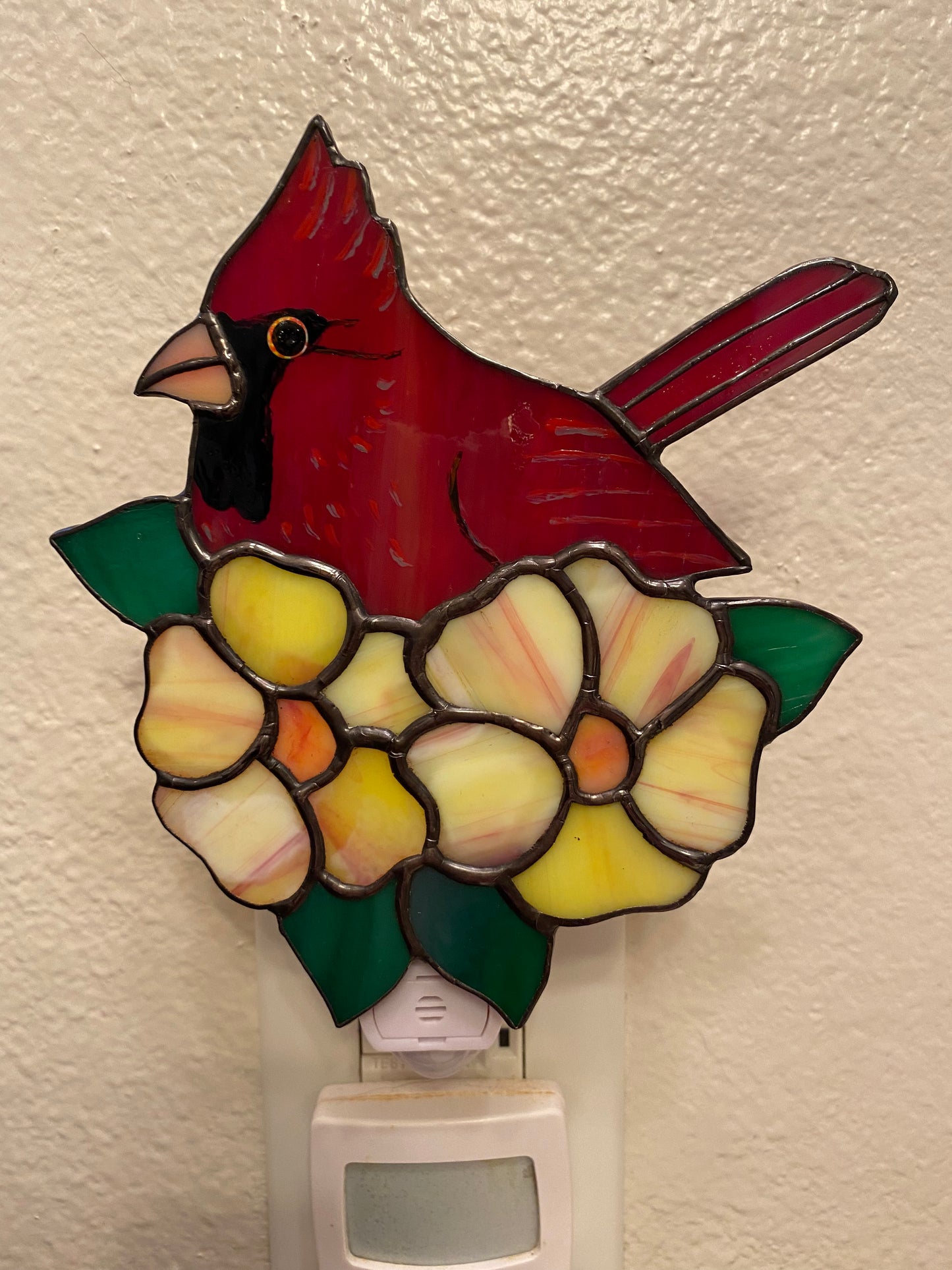 Cardinal in Blossoms Nightlight