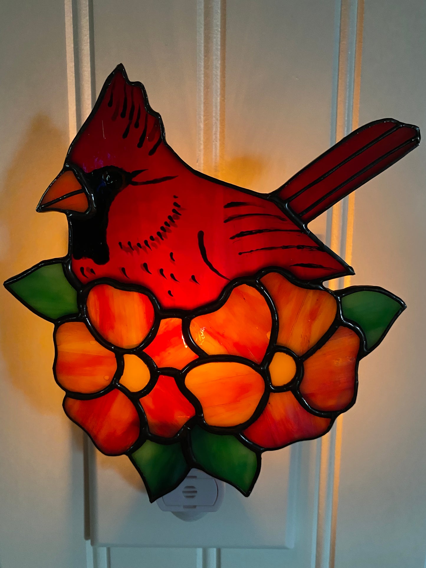 Cardinal in Blossoms Nightlight