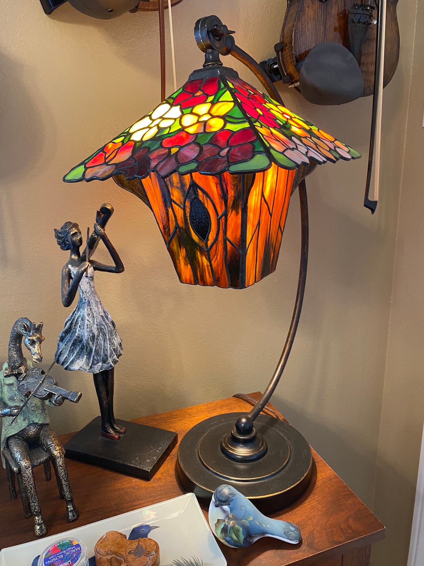 Nasturtium Birdhouse Lamp