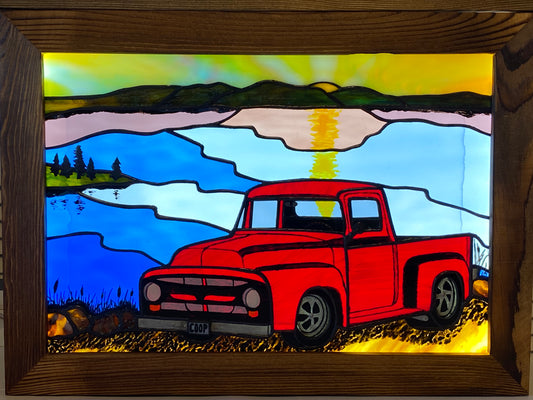 Old Ford Truck Light Box