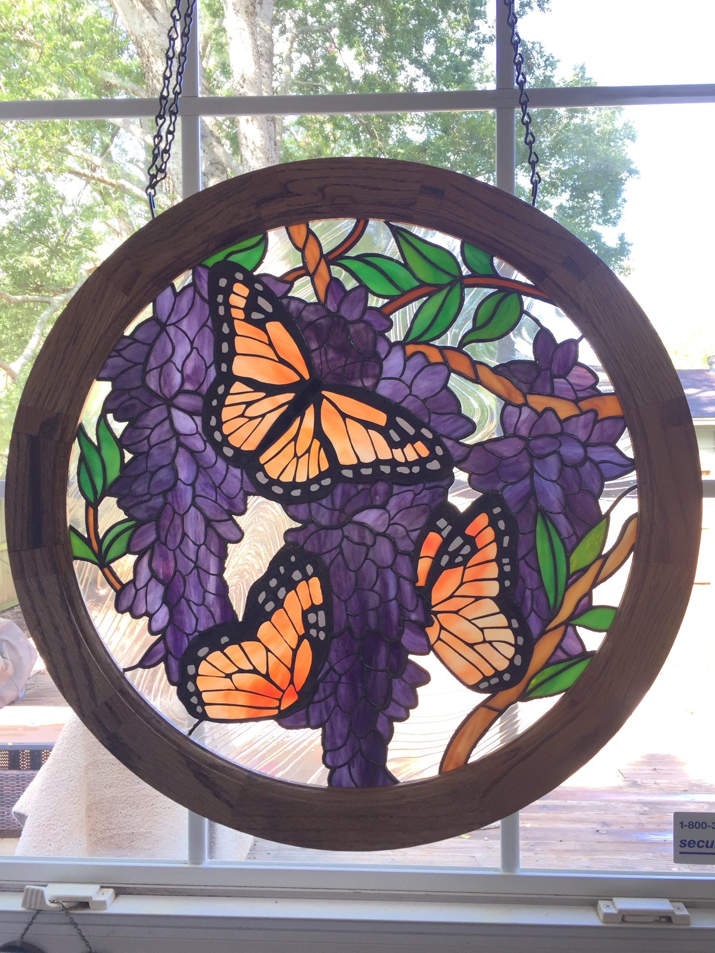 Monarchs and Wisteria Panel