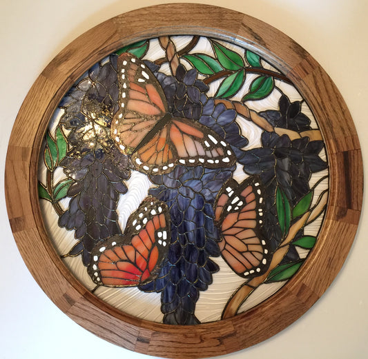 Monarchs and Wisteria Panel