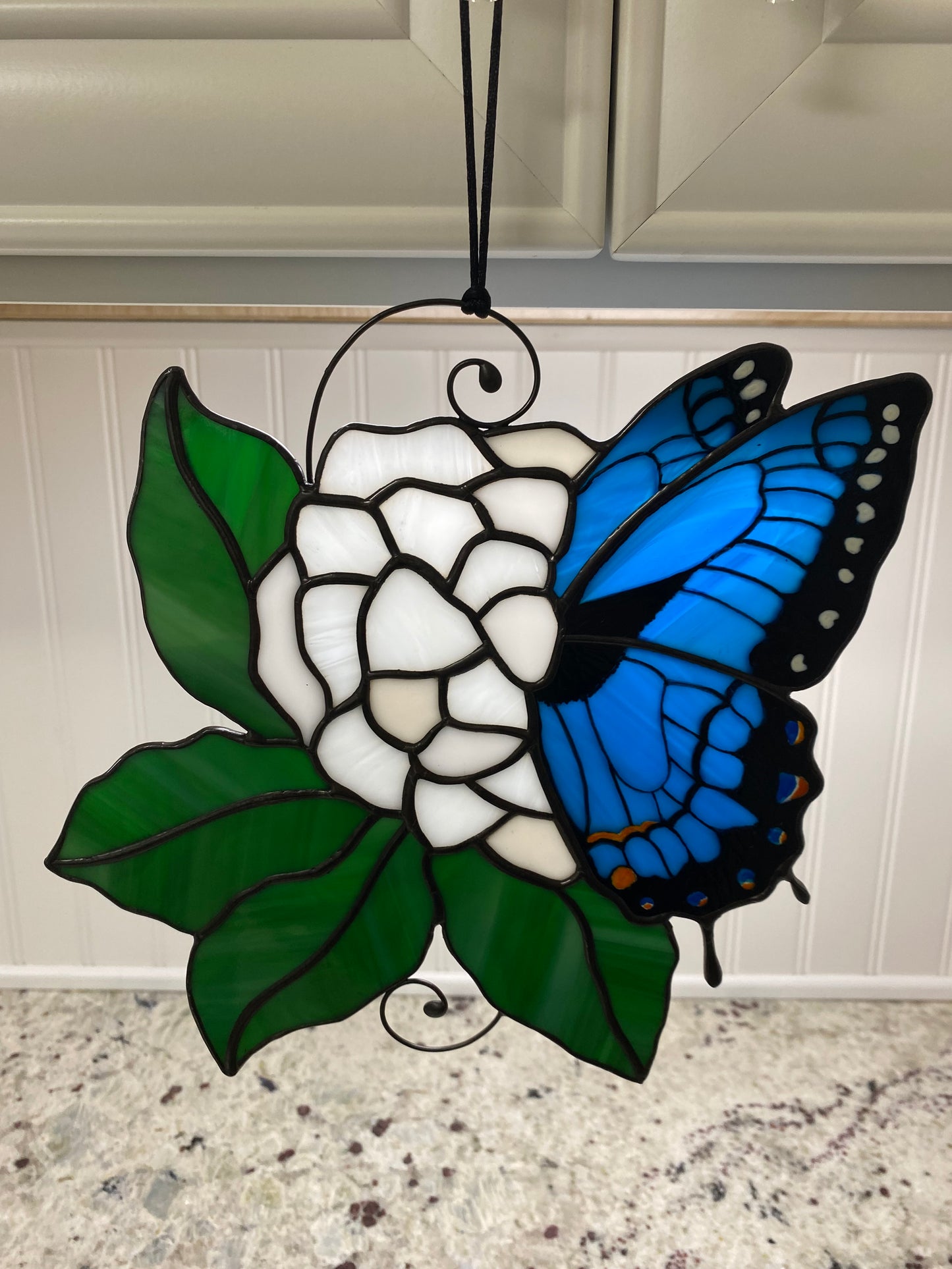 Blue Swallowtail Butterfly and Hydrangea