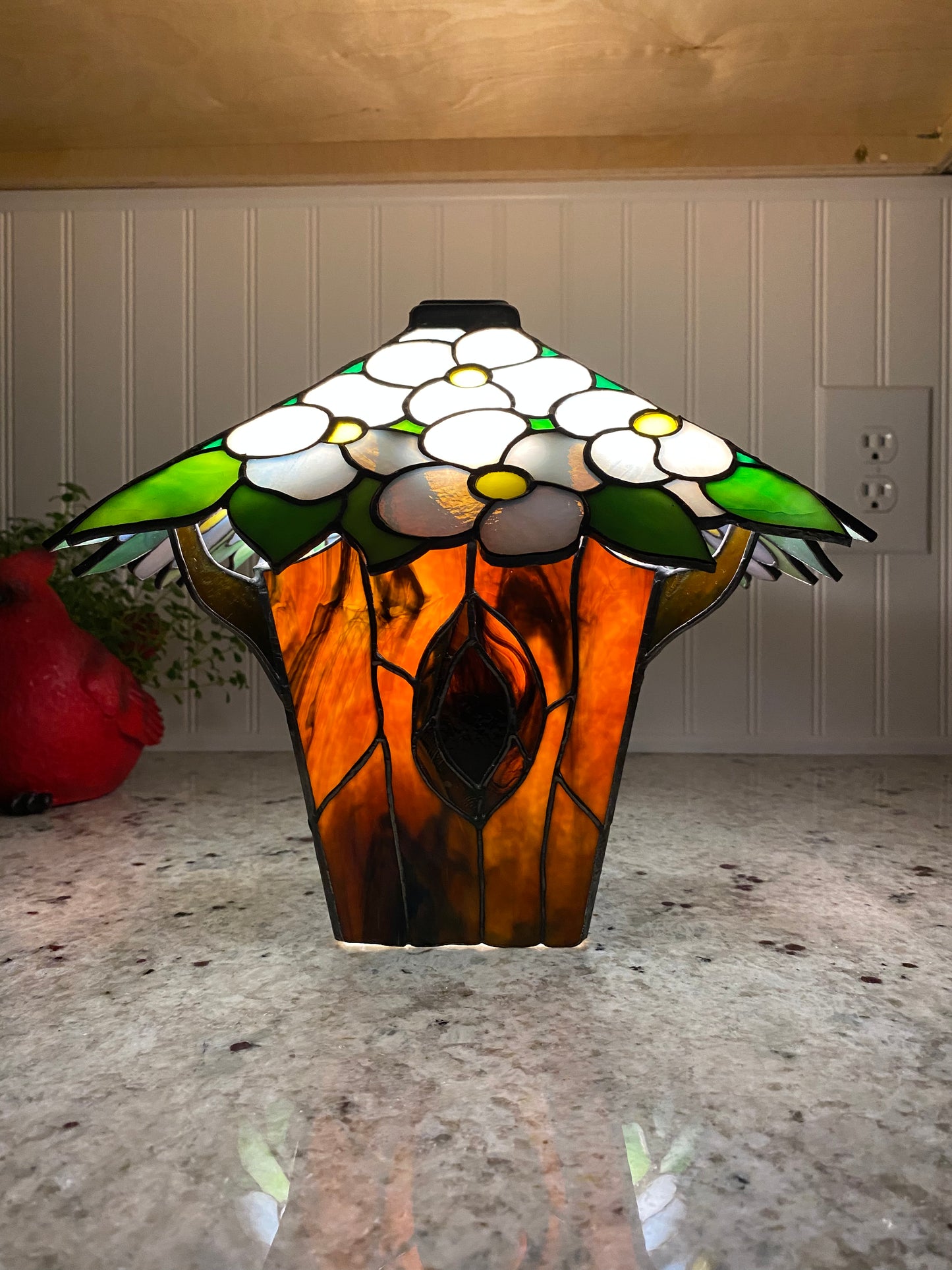 Birdhouse Flower Lamp